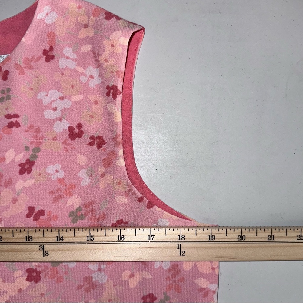 Liz Claiborne Villager Skirt Outfit Set Sz 8 Pink Floral Buttons Up Back Easter - Picture 13 of 15